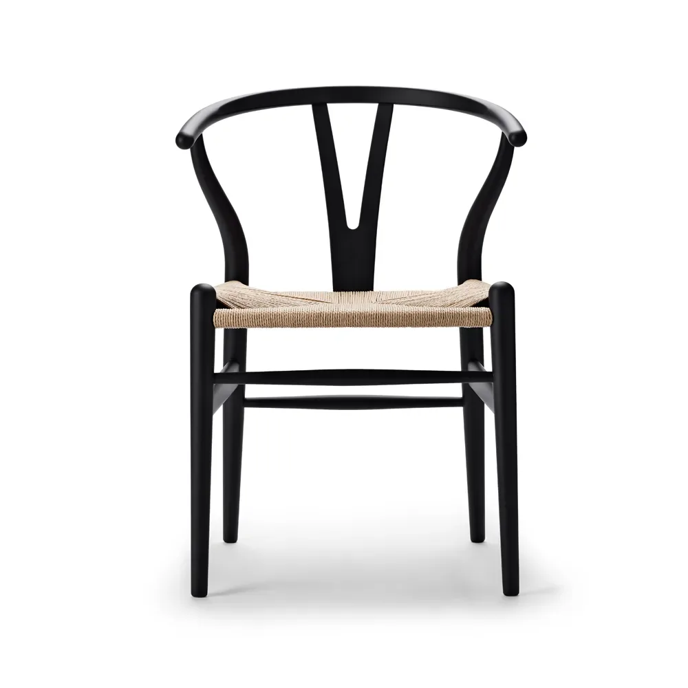 Carl Hansen & Søn CH24 Y-stol Soft naturflätad sits Black S9000-N