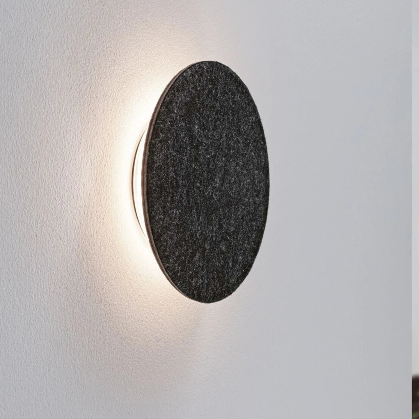 Tulga LED Wandleuchte 3-Step-Dim Oval Anthrazit - Paulmann - Wohnzimmer - Modern - Stoff / Textil - Einflammig