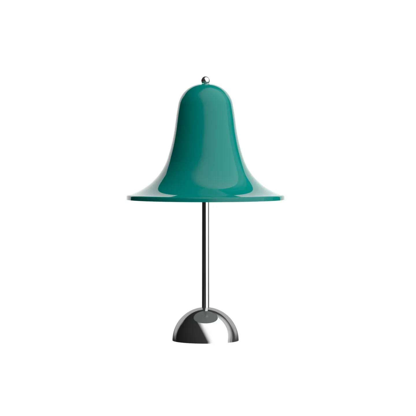 Pantop akku-bordlampe mørk blågrøn - VERPAN - Stue - Design - Plastik - Med skærm