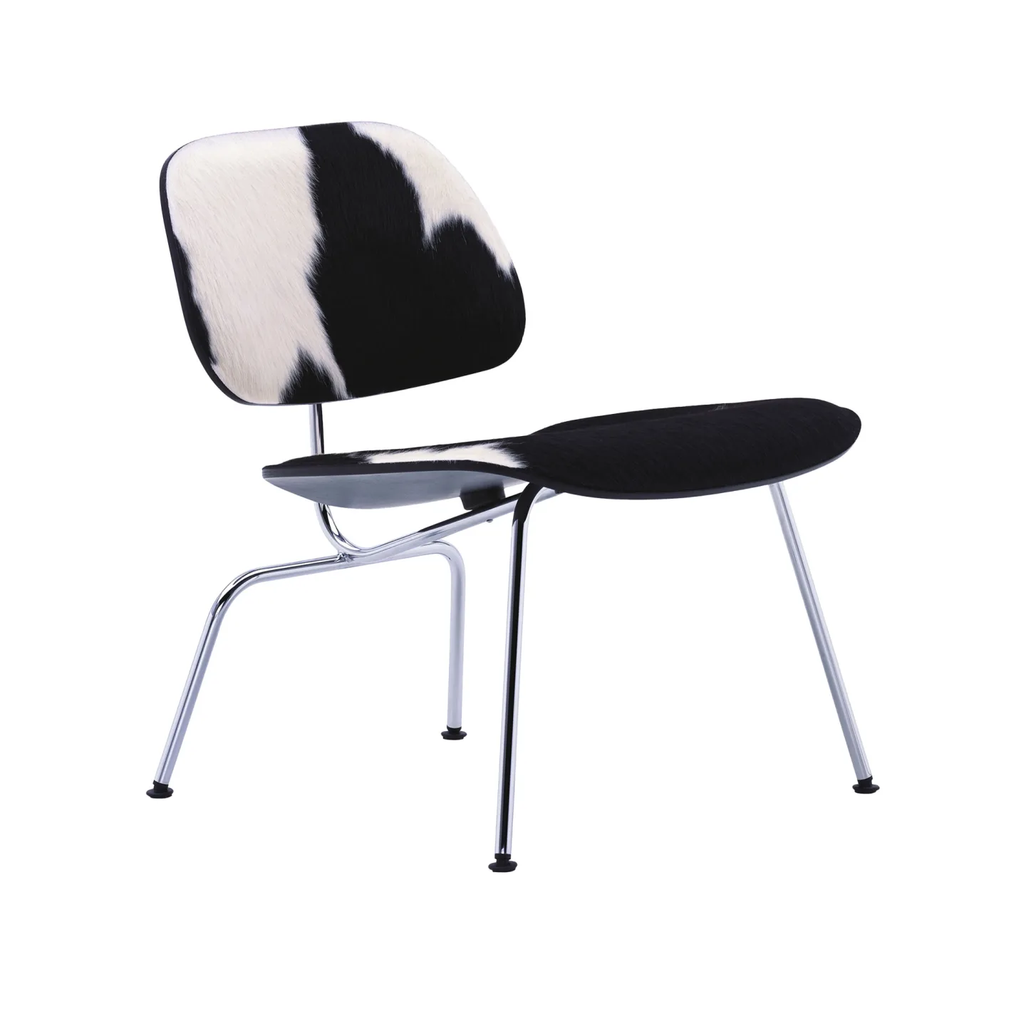 Vitra - Plywood Group - LCM, Svart ek - Kalvskinn Svart/Vit - Fåtöljer - Charles & Ray Eames - Brun - Metall/Trä/Plast