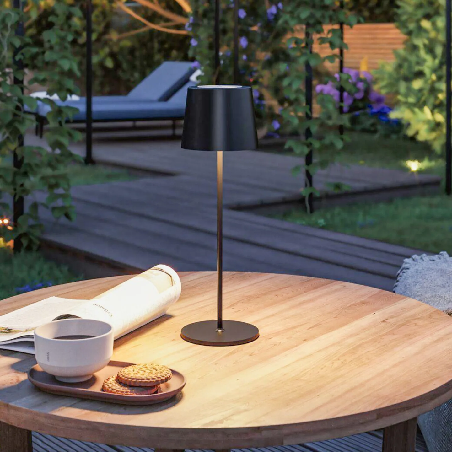 Gilo Portable Tischleuchte IP44 Matt Schwarz - Paulmann - Wohnzimmer - Modern - Kunststoff - Einflammig