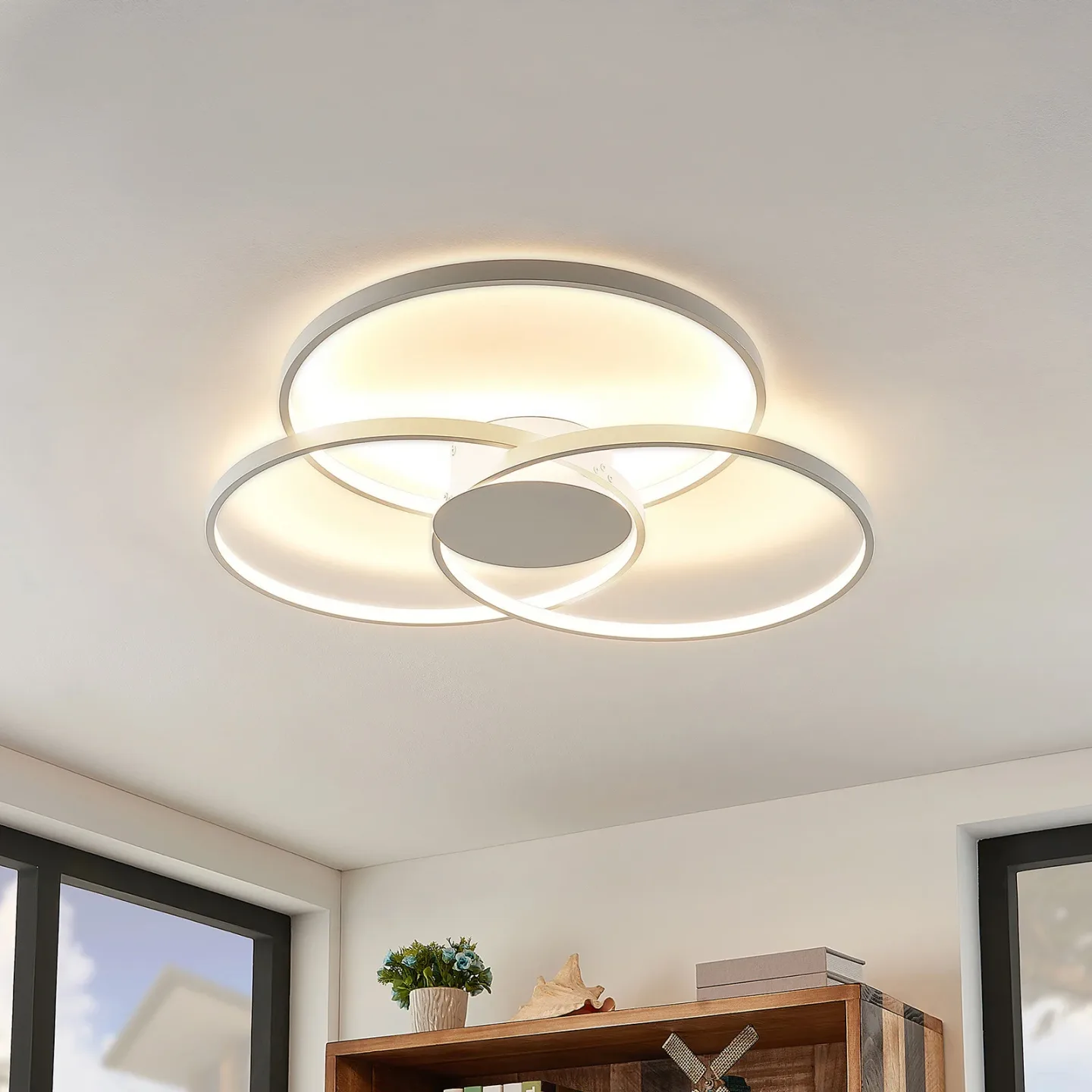 Riley Taklampe White - Lindby - Stue - Moderne - Aluminium - Ring