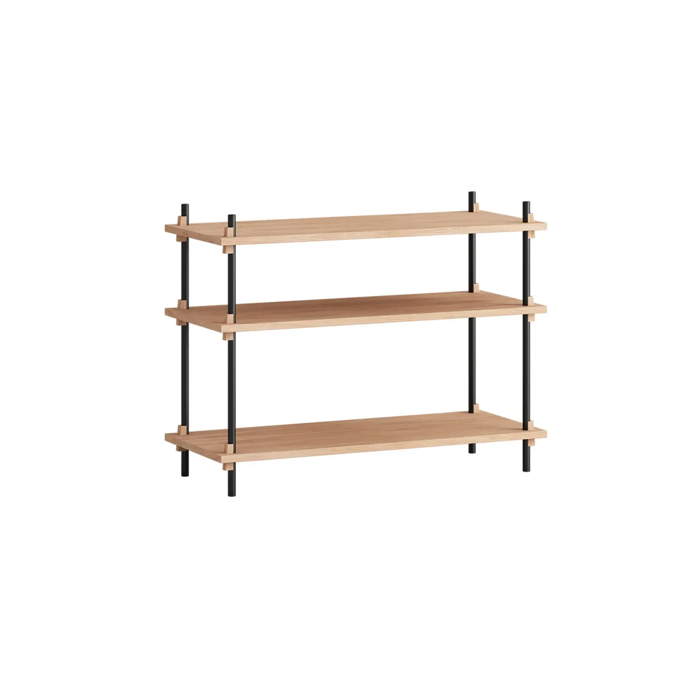MOEBE Shelving System classic hylla Ek-black, 86x65x35 cm, S.65.1.A