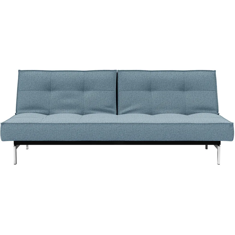 Bettsofa Split hellblau Stoff B 210 T 89 cm Klappbar