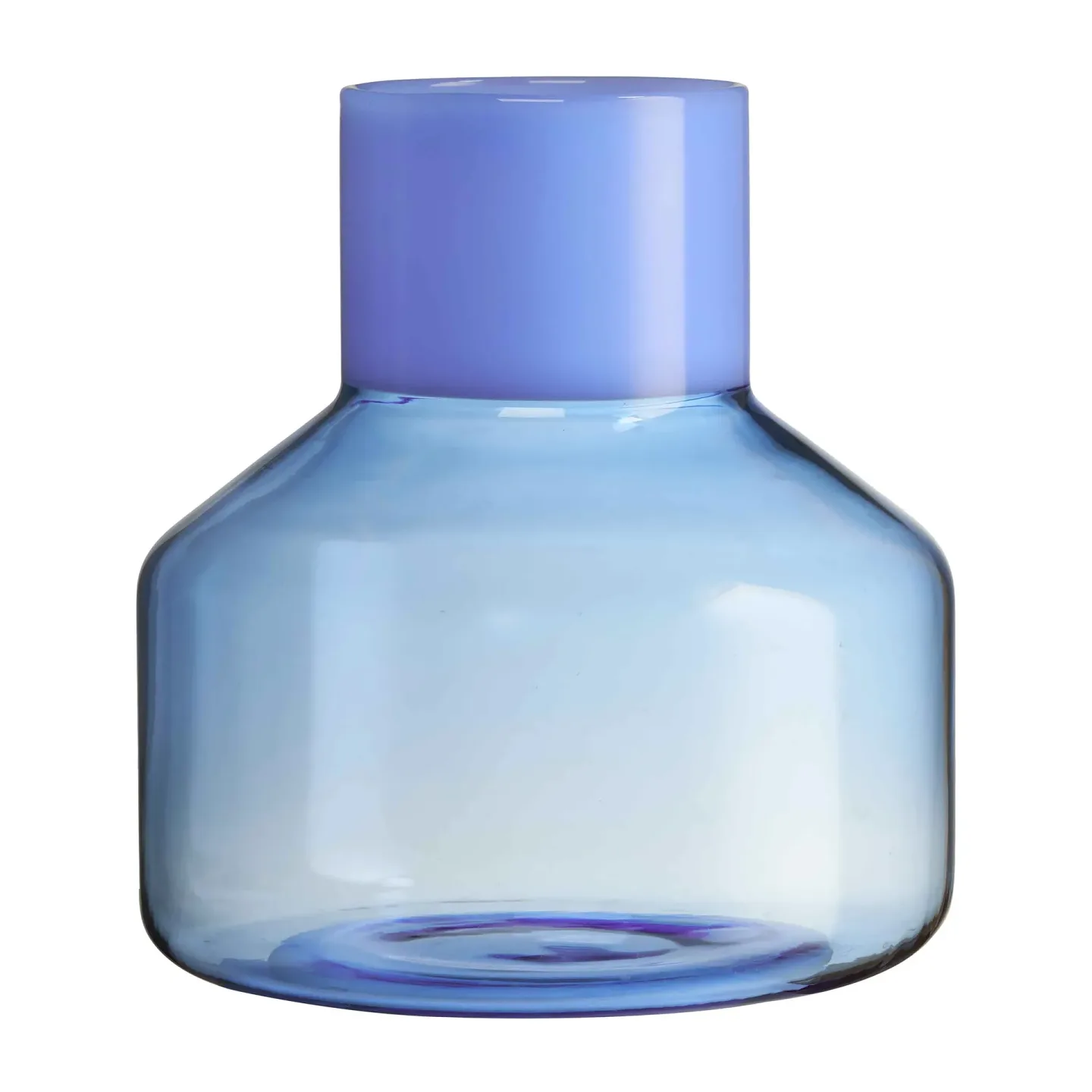 Design Letters Generous Vase medium Ø13cm Milky blue-blue