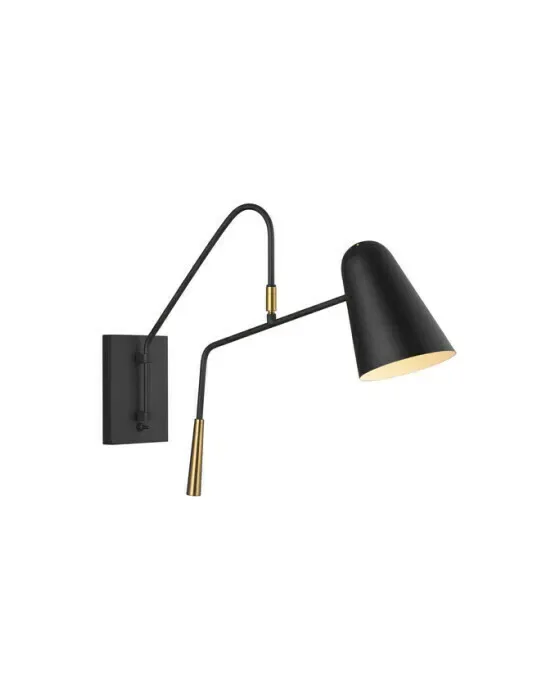 Simon Task Sconce Midnight Black/Matte Black