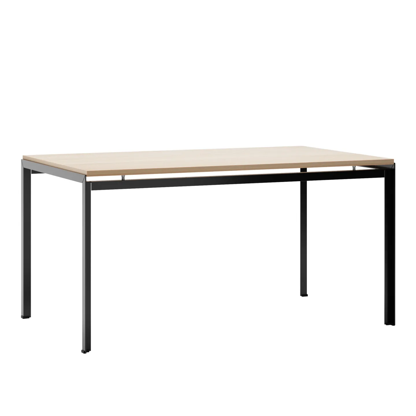 Carl Hansen - PK52A - Skrivbord, Vitoljad Ek, Svart pulverlack - Skrivbord - Poul Kjærholm - Träfärgad - Metall/Trä