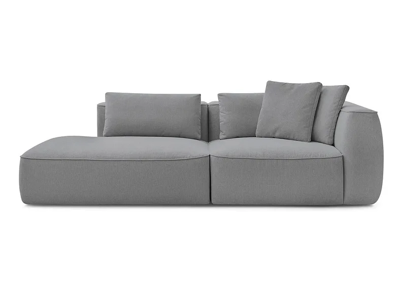 3er Sofa BOBOCHIC LEOPOLD Stoff chiniert hellgrau