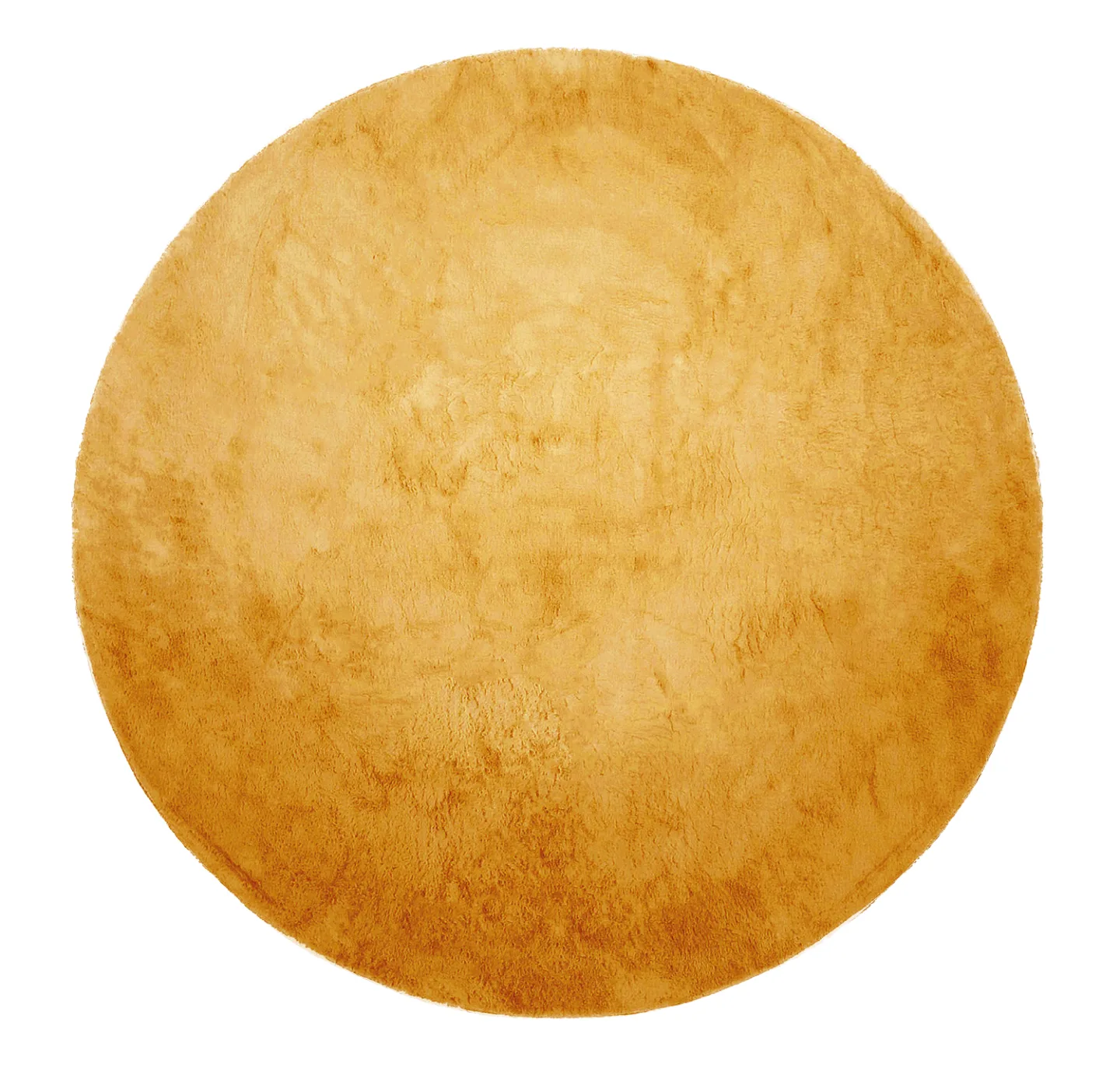 Runde tepper - Aranga Super Soft Fur (ochre) (Størrelse: Ø 80 cm)