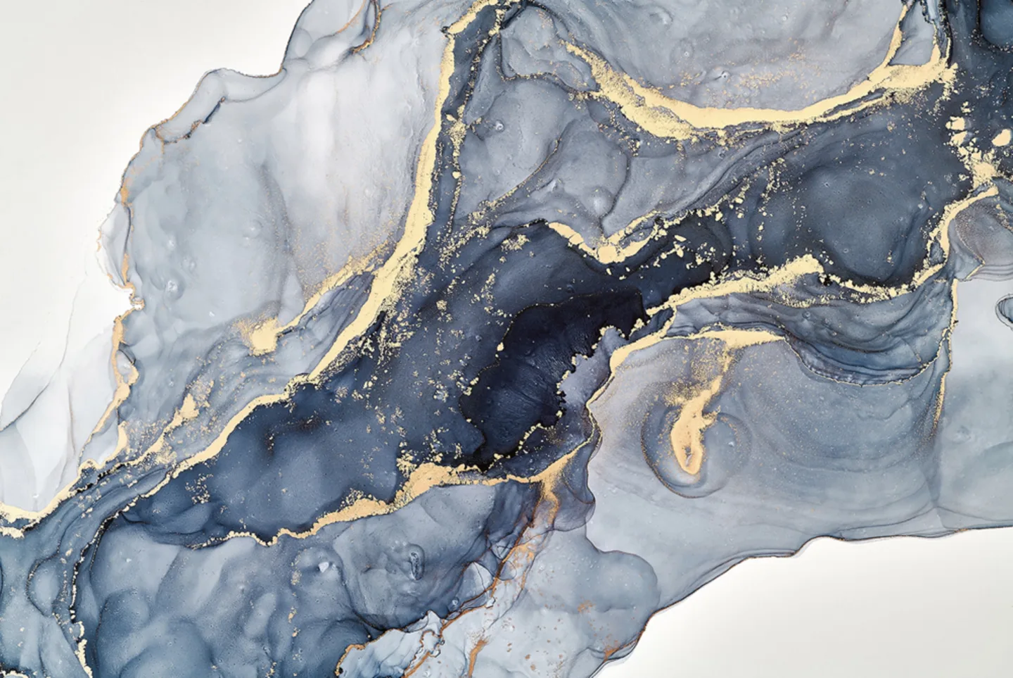 image LAND Glasbild Blaugrau im Goldrausch | Schubiger Möbel