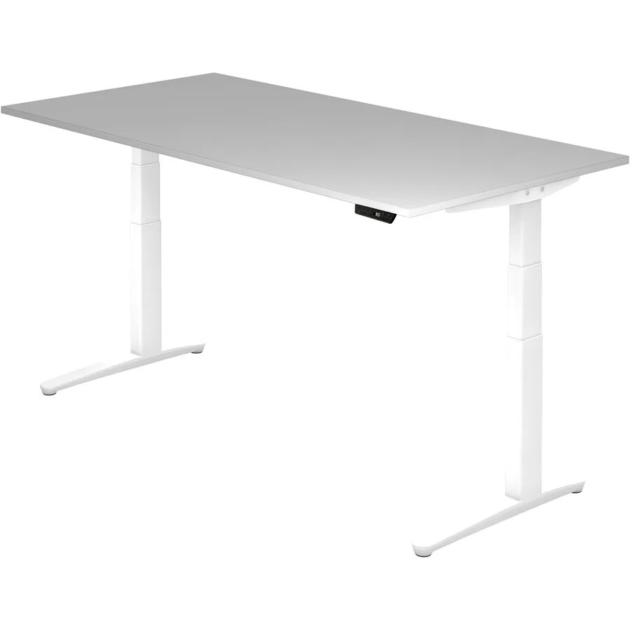 Schreibtisch Office weiss/grau Holzwerkstoff B 200 T 100 cm