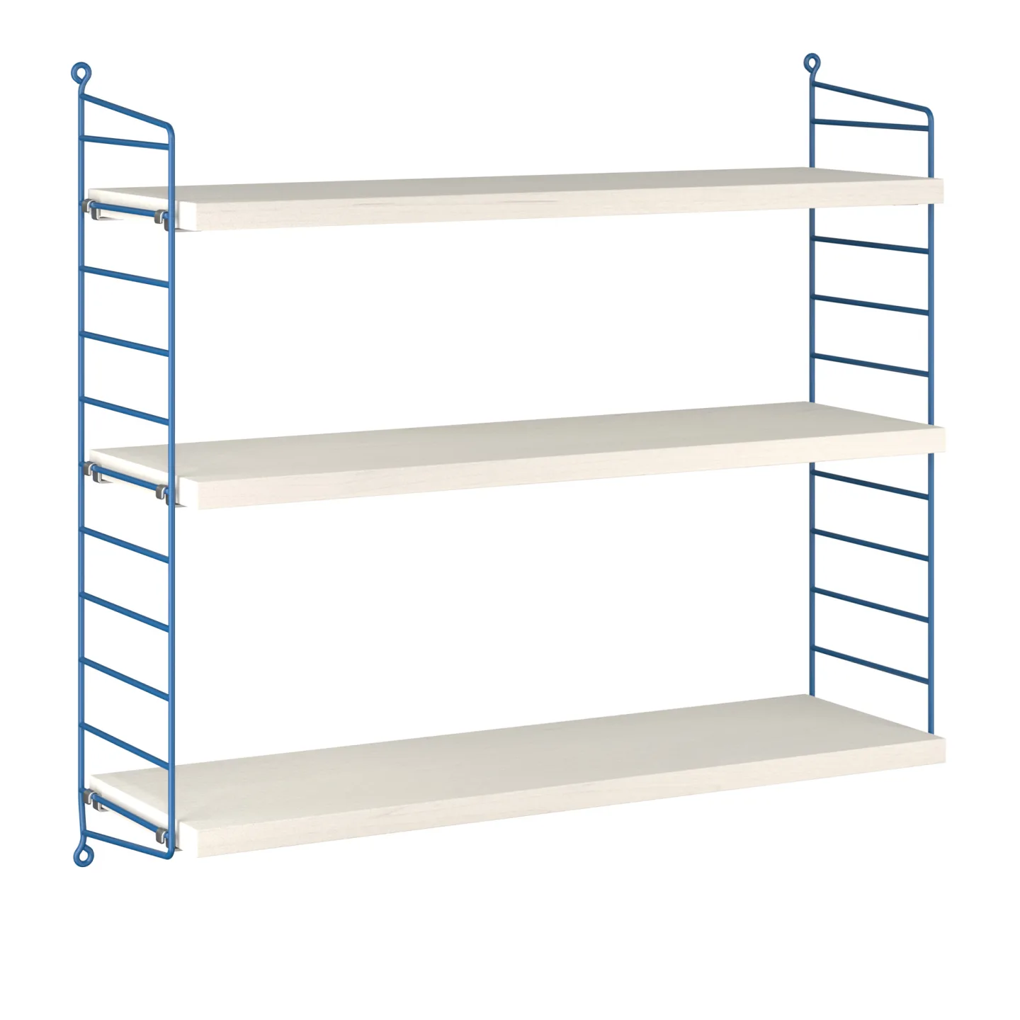 String - String 1949-2024 Shelf - Vägghyllor - Nils Strinning - Vit,Blå - Metall/Trä