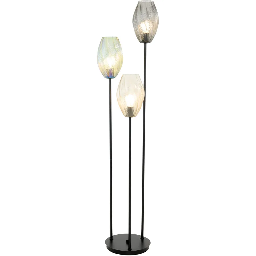 Stehlampe Altana hellgrau/ amber / rainbow H 160 cm