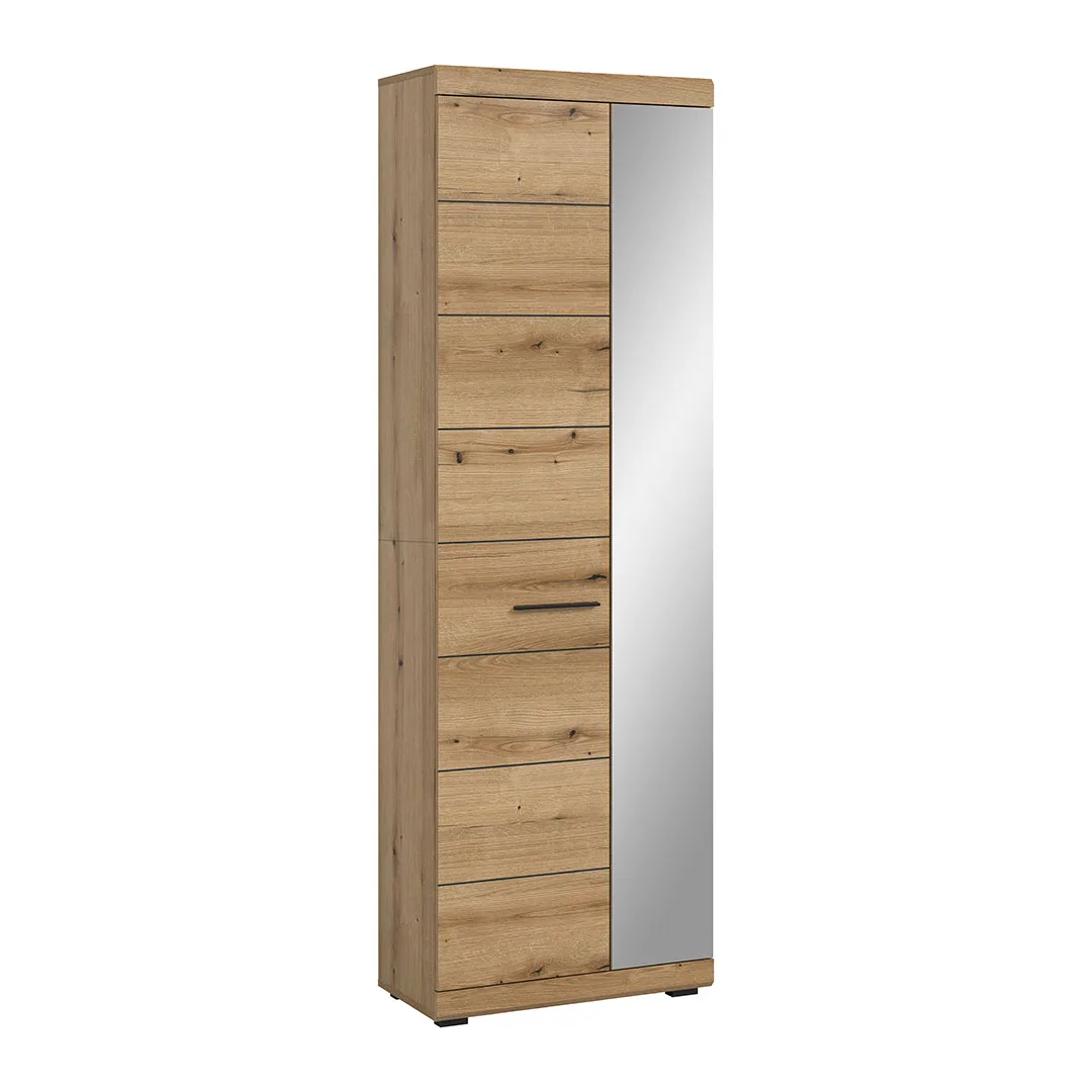 Scout Kleiderschrank 1 Tür 1 Spiegeltür Eiche Dekor.