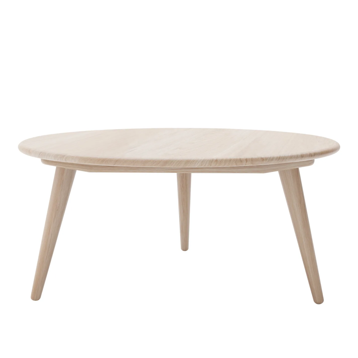 Carl Hansen - CH008, Tvålad Ek, Ø 100 cm - Höjd 44 cm - Soffbord - Hans J. Wegner - Träfärgad - Trä