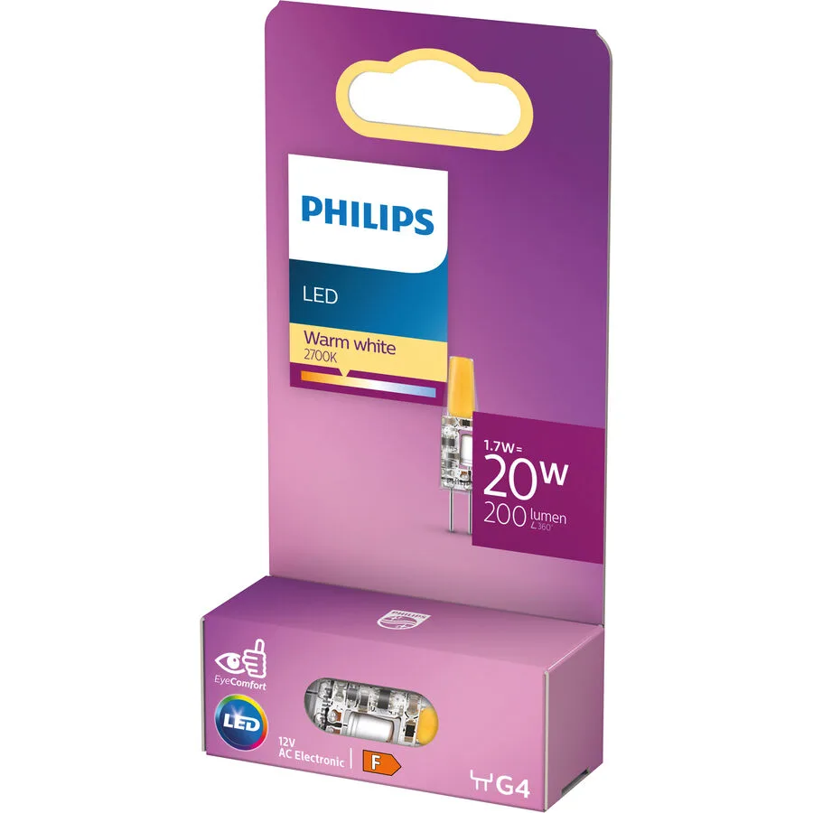 Leuchtmittel Philips Glas G4 1.7 W - Farbe: klar - LED - Lichtfarbe: Extra warmweiss - LED Leuchtmittel