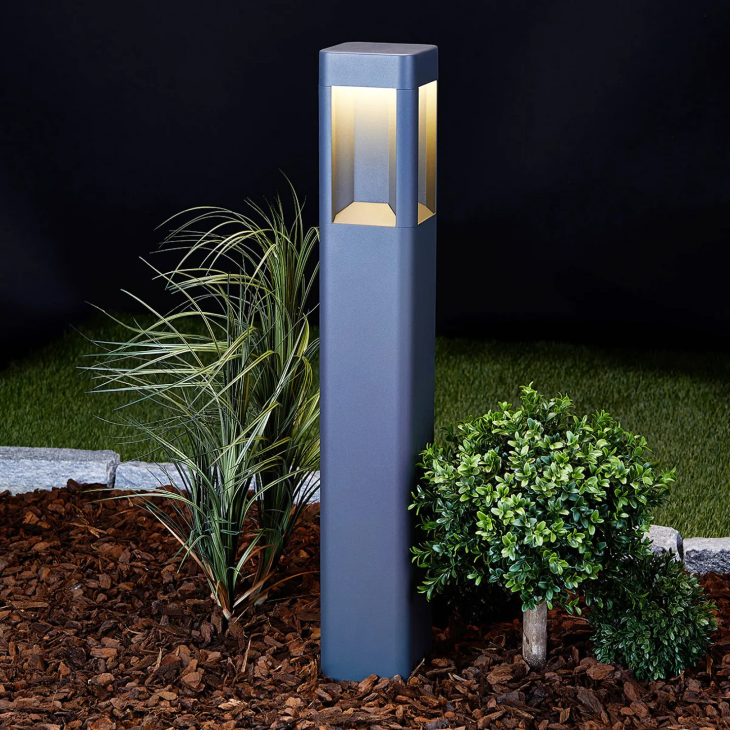 Annika Außen Gartenleuchte H80 Anthracite - Lucande - Modern - Metall - Einflammig