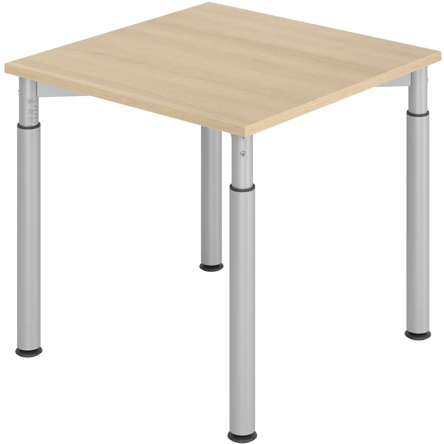 Schreibtisch Office eiche Holzwerkstoff Höhenverstellbar B 80 T 80 cm