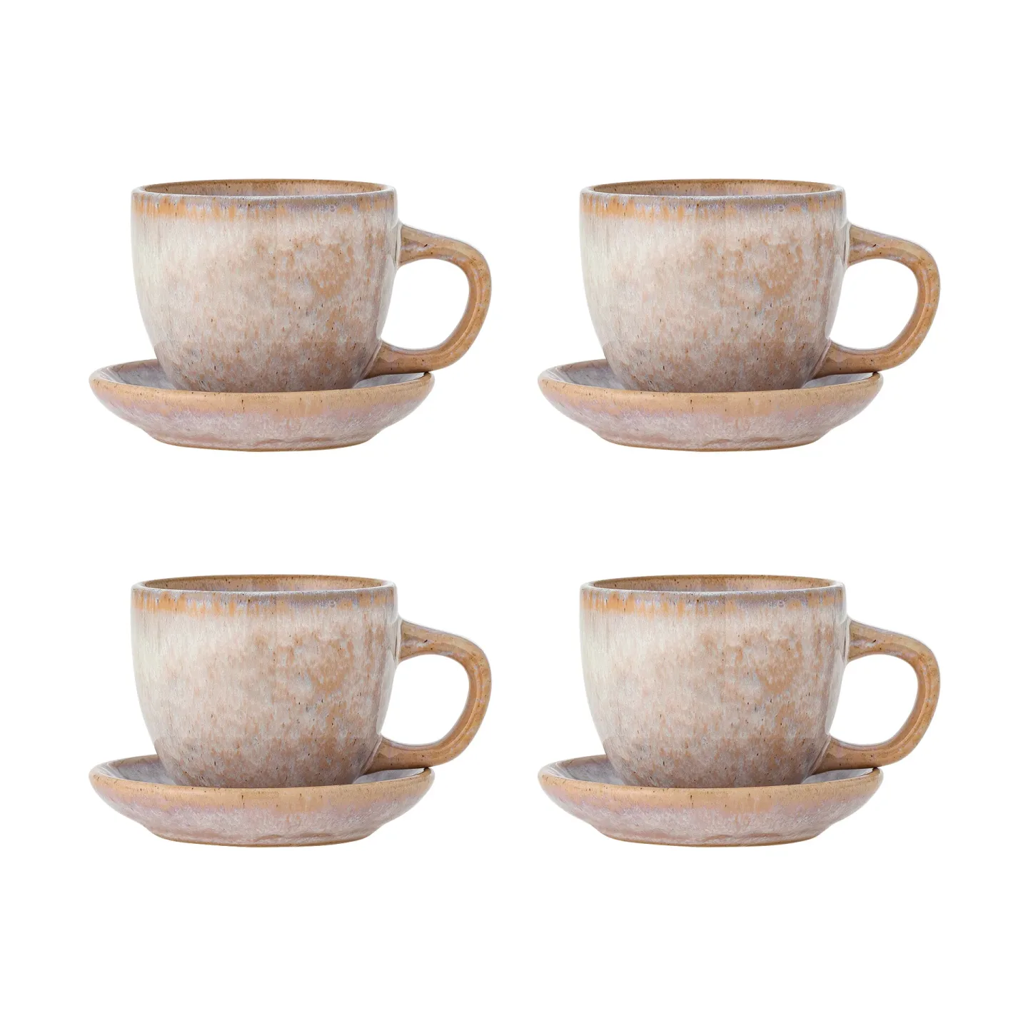 Bloomingville Brenta Tasse mit Untertasse 4-teilig Rose