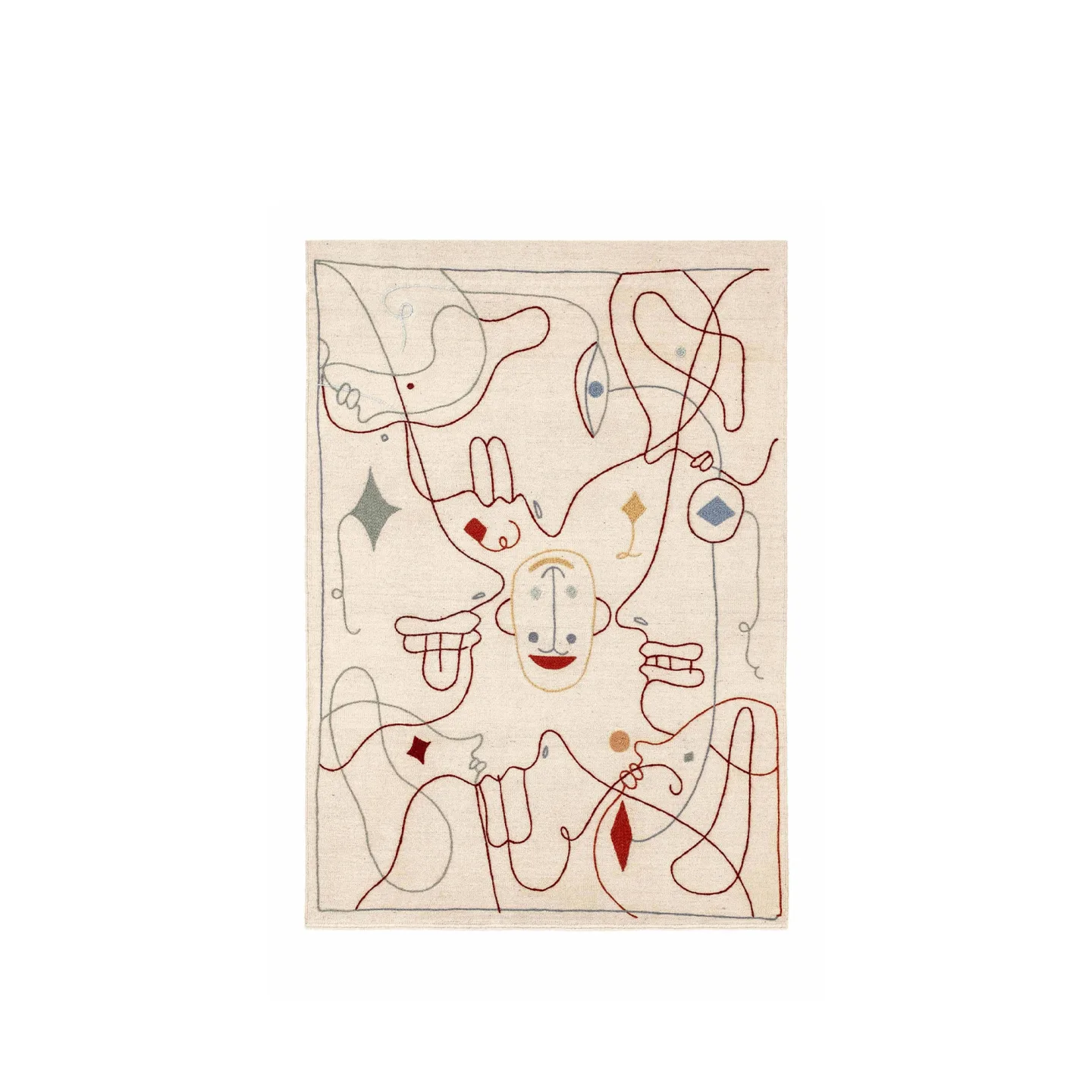 Nanimarquina - Silhouette Kilim Rug 120x150 cm - Ullmattor - Jaime Hayon - Flerfärgad - Ull