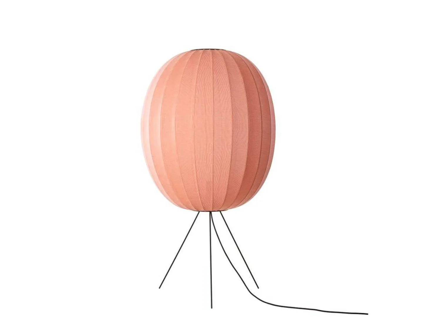 Knit-Wit 65 High Oval gulvlampe orange 130 cm - Made By Hand - Stue - Aluminium
