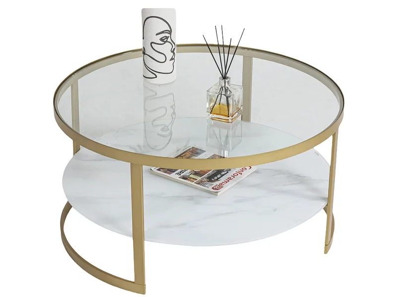 Couchtish HELENE 80x80x42cm gold