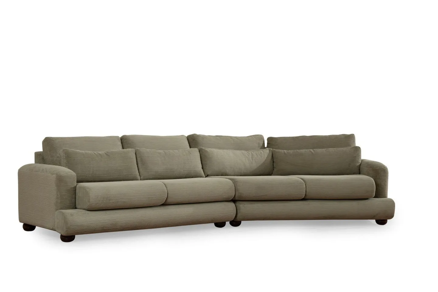 Relento Svängd Soffa 4-sits - Grön