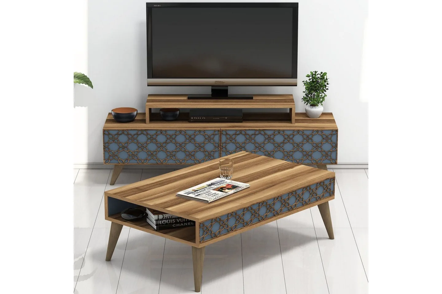 Hovdane TV-Möbelset 140 cm - Brun