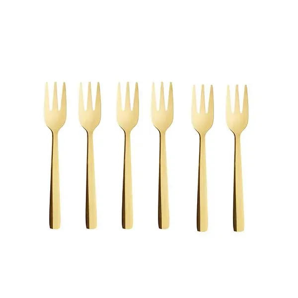 Aida Raw Dessertgabel 6er-Pack Gold