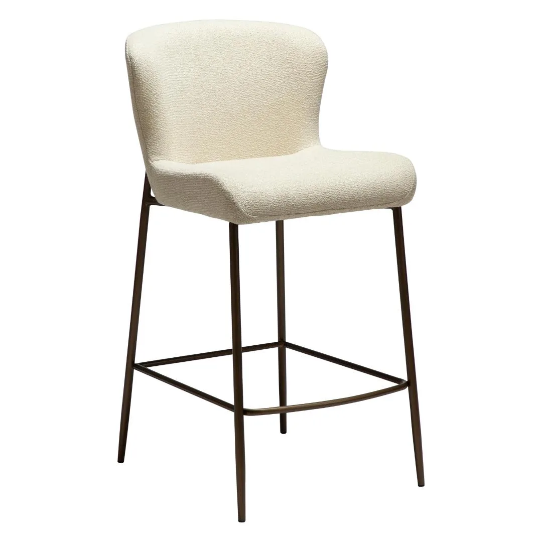 Glam Dan-Form Counterstuhl Bouclé offwhite.