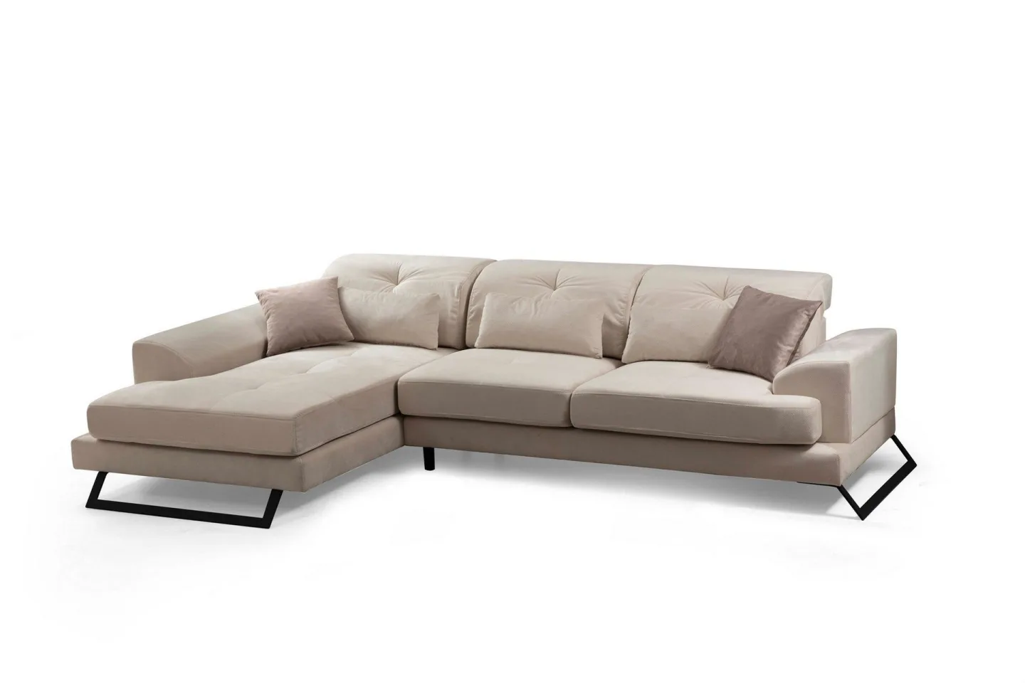 Jaraad Divansoffa Höger - Beige/Svart
