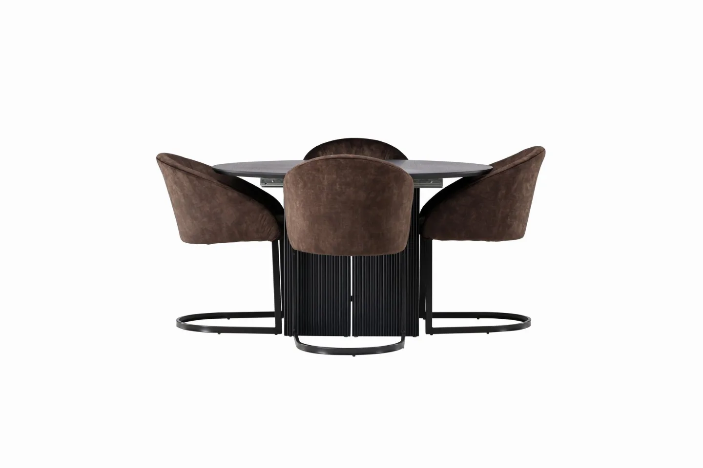 Matilda Matgrupp 130 cm Rund med 4 Evening Stolar -