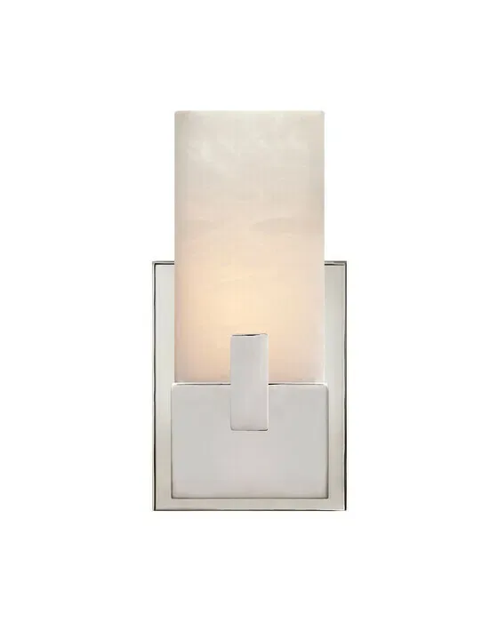 Covet Short Clip Bath Sconce Polished Nickel