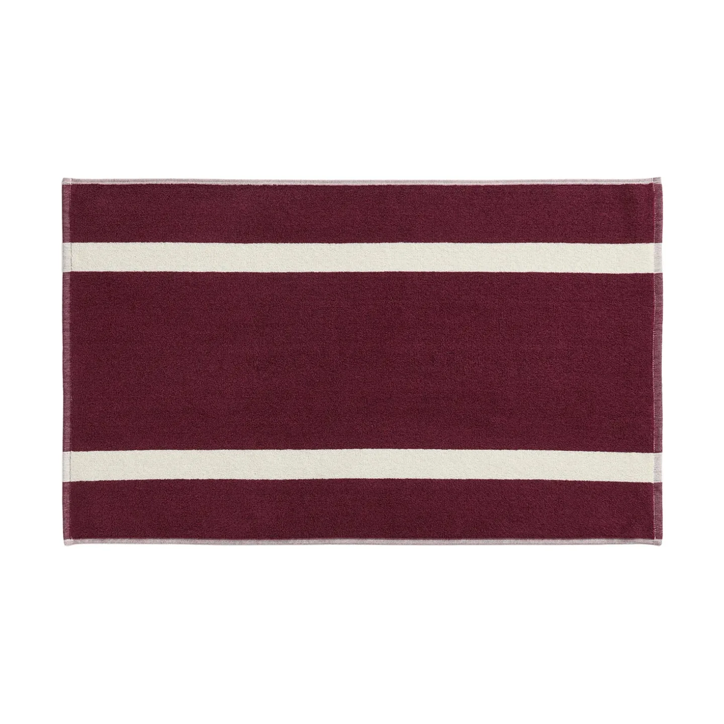 HAY Stripe Badematte Burgundy, 50x80 cm