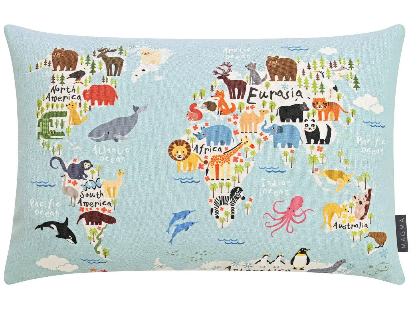 Magma Kissen World World 60x40 cm Mehrfarbig | Schubiger Möbel