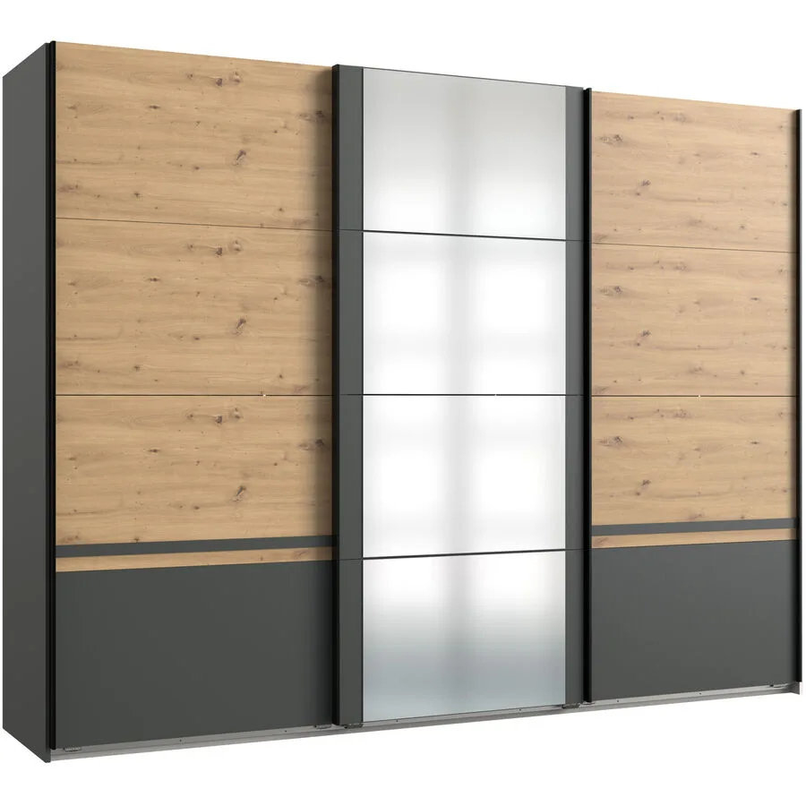 Schrank Shane Eiche/graphit Holzwerkstoff B 270 cm