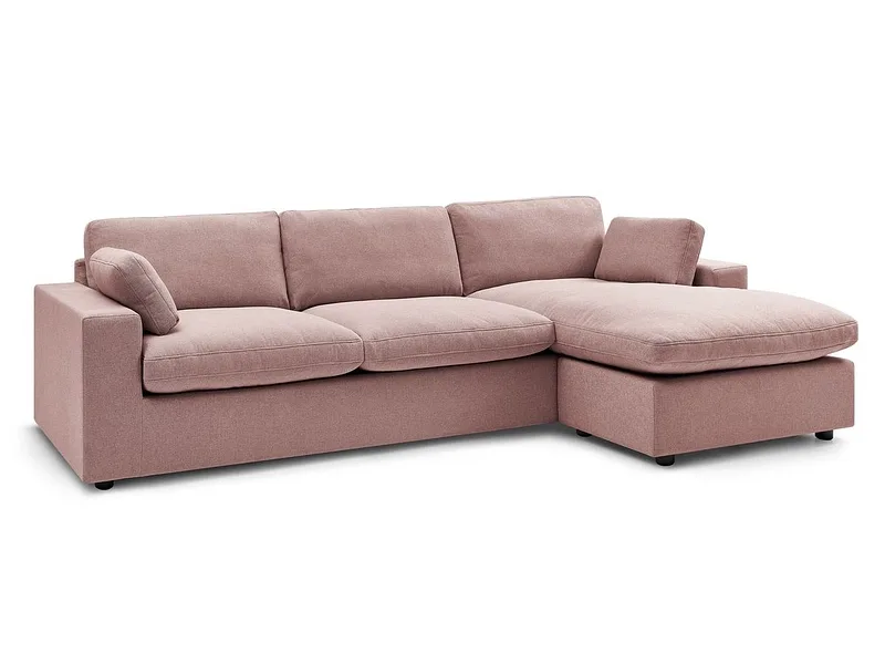 Ecksofa BOBOCHIC BELAIR Stoff rosa