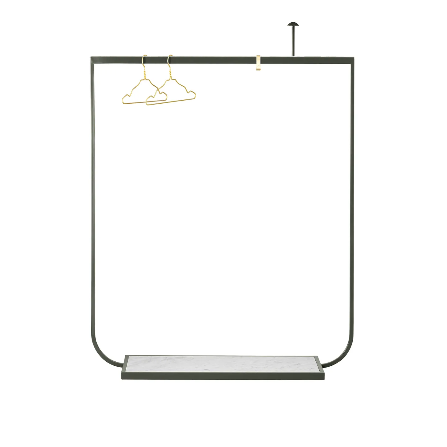 Asplund - Tati Coat Rack Large Carrara Marmor Green Khaki - Klädhängare - Broberg & Ridderstråle - Grön