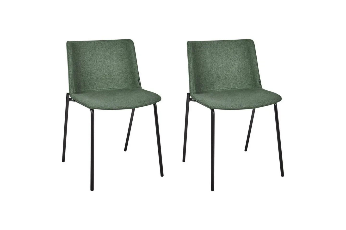 Set med 2 matstolar Esbon - Grön, Svart