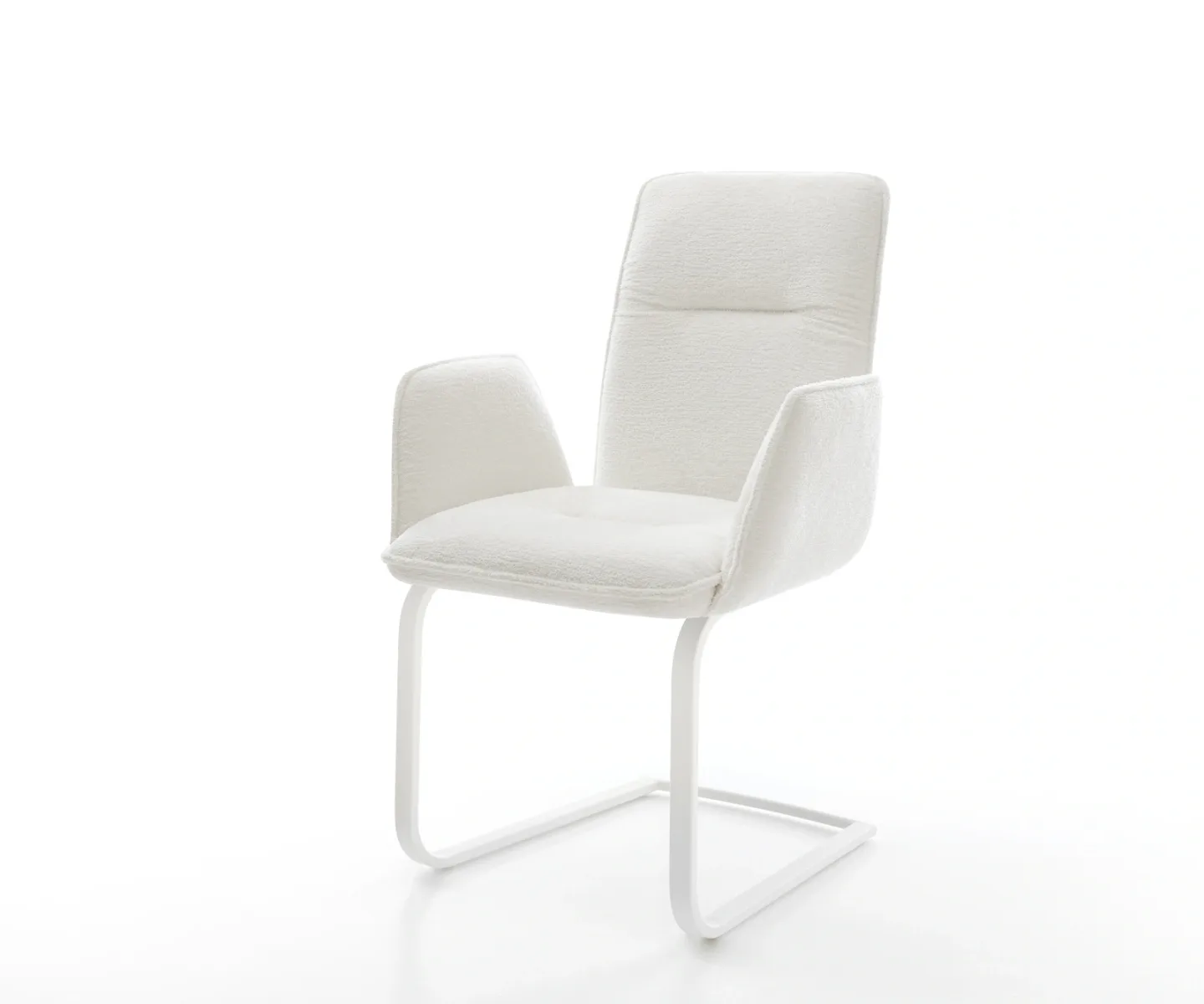 Freischwinger Vinja-Flex Bouclé Soft Beige Freischwinger flach Weiß