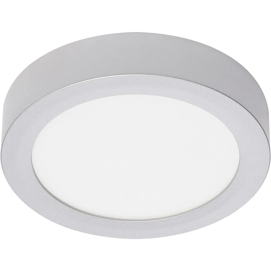 Deckenlampe Cissione Weiss/Grau Kunststoff/Metall 17 cm 3 cm - Farbe: chrom matt/weiss - LED - Lichtfarbe: Helles Neutralweiss - Material: