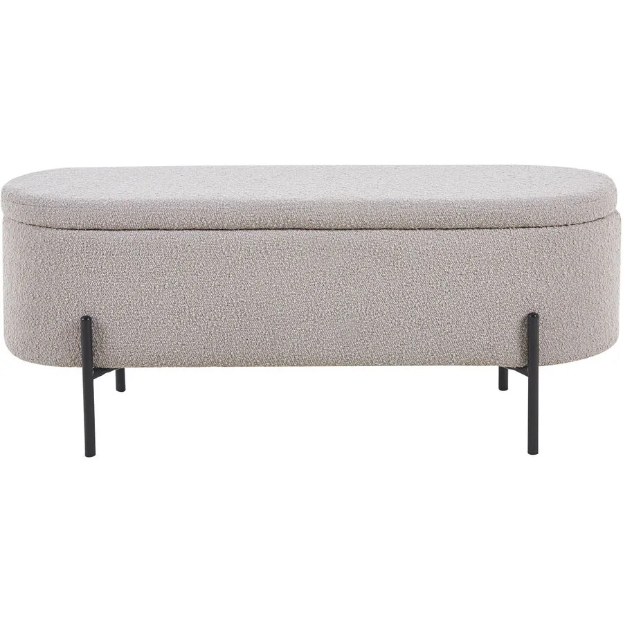 Bank Lily taupe Stoff B 110 H 44 cm