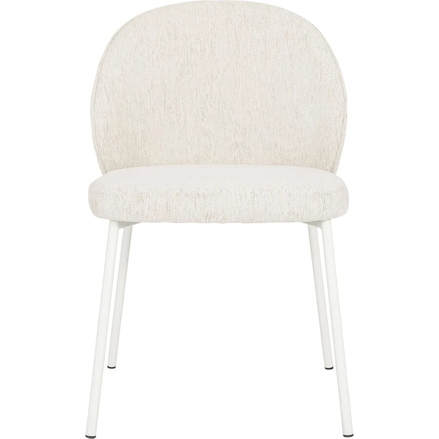 Stuhl Maelia beige Stoff/Metall