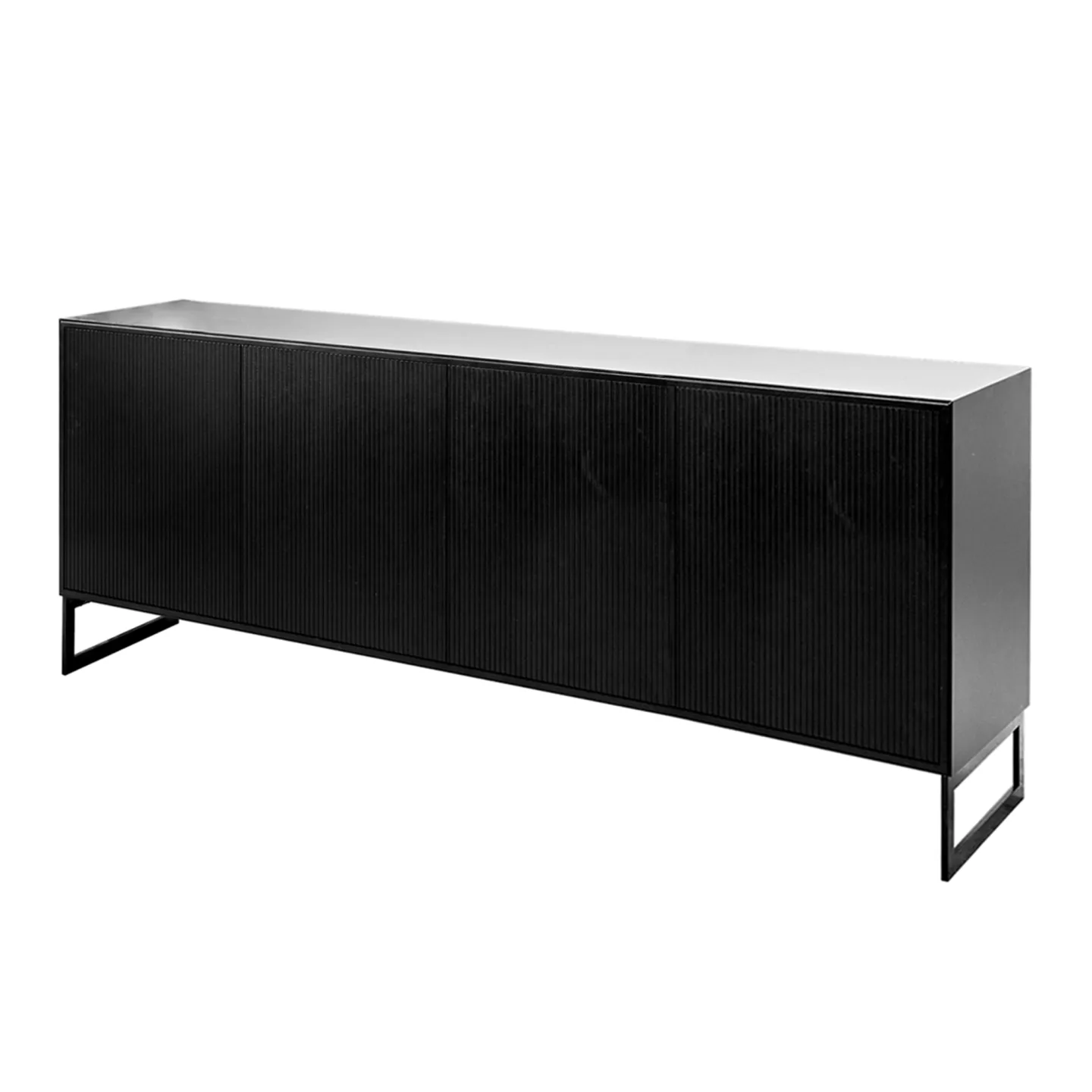 Englesson - Line Skänk 4 Dörrar 6704B Black / Black - Skänkar och sideboards - Metall
