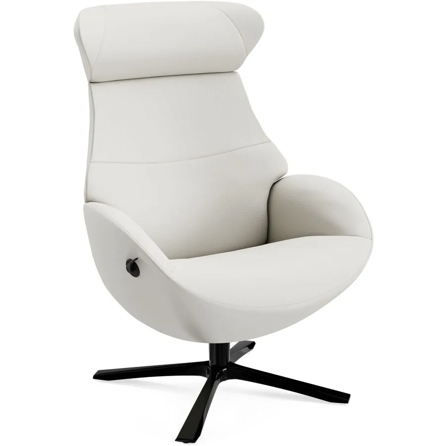 Conform Relaxsessel Daja schneeweiss Leder T 163 B 81 H 110 cm - Möbel Konfigurator: Traummöbel individuell zusammenstellen