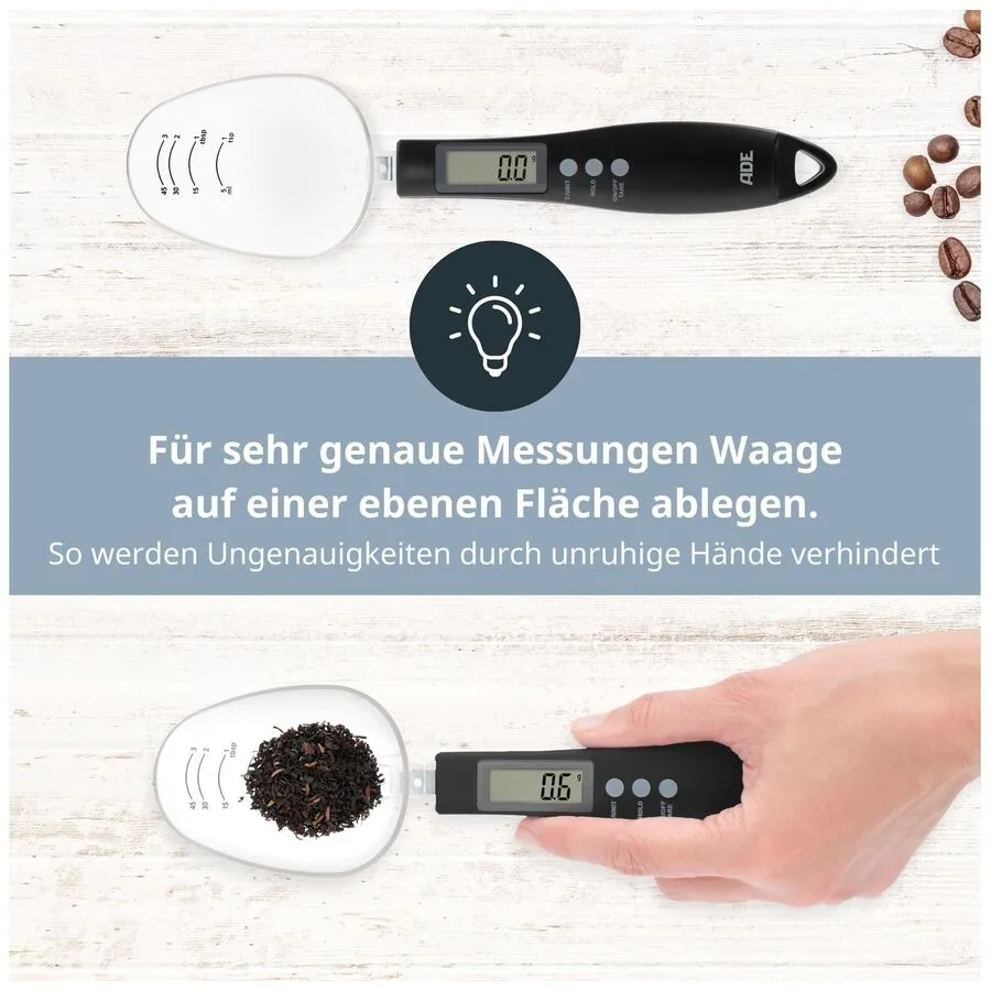 Küchenwaage ADE Schwarz Kunststoff B 6.5 cm 0.01 g