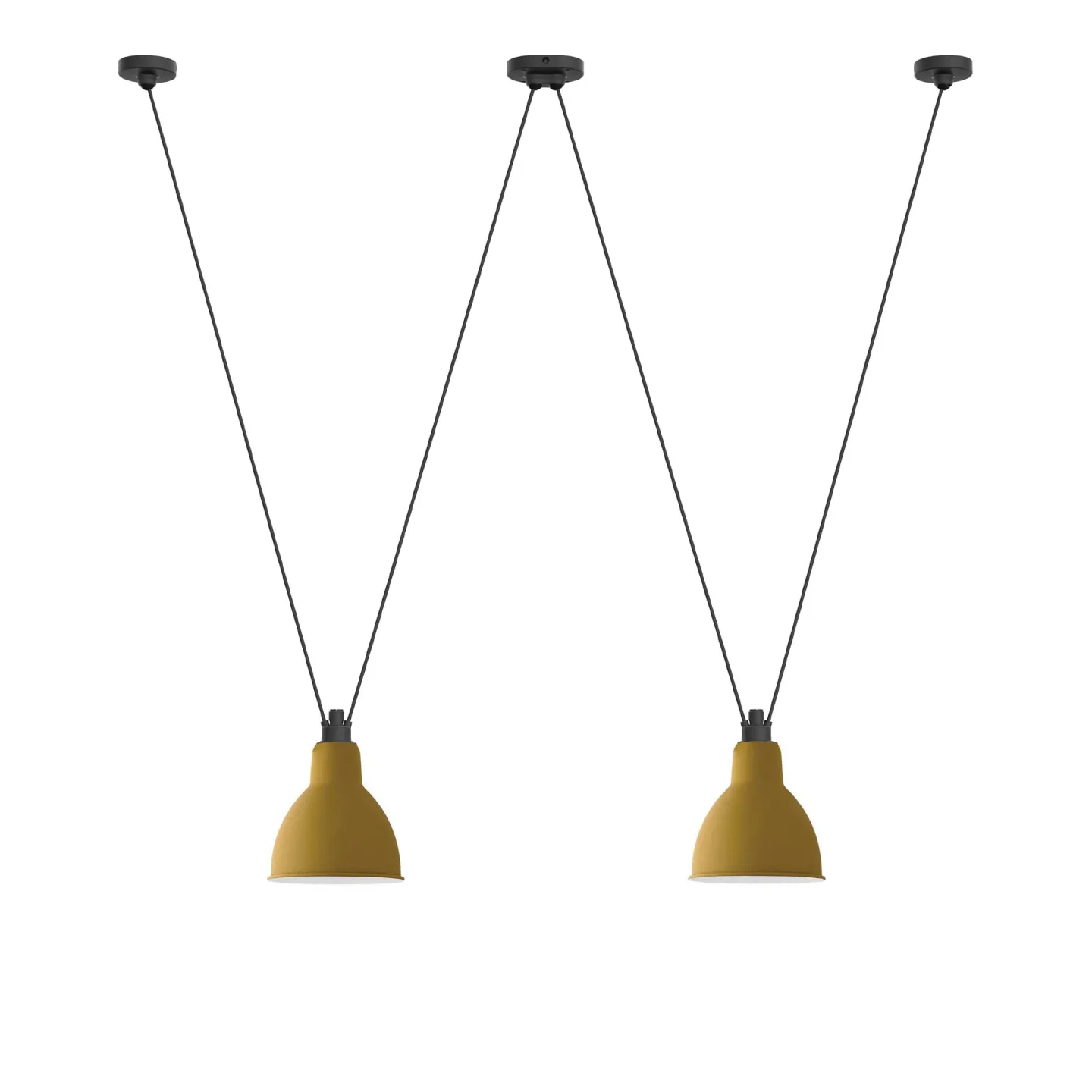 DCWéditions - Les Acrobates De Gras 324 XL Round Yellow - Pendellampor - Bernard-Albin Gras - Gul
