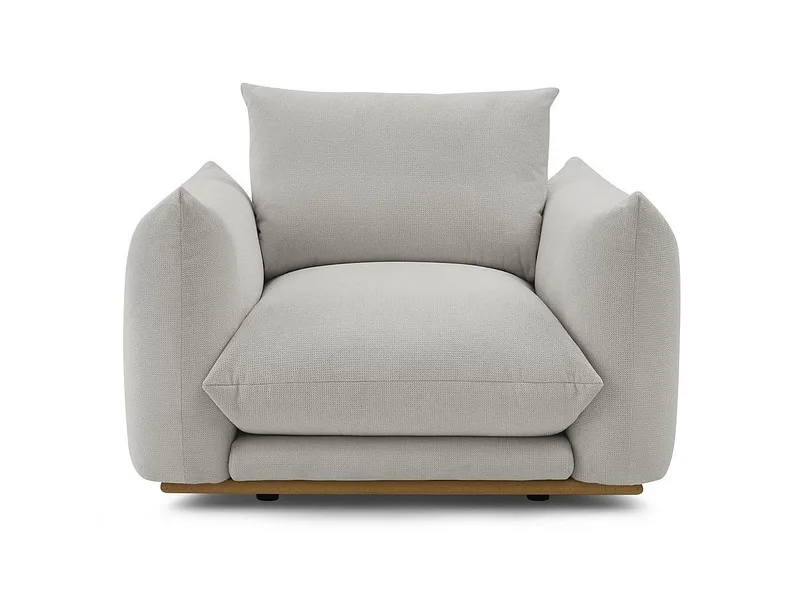 Sessel BOBOCHIC ERNEST Stoff hellgrau
