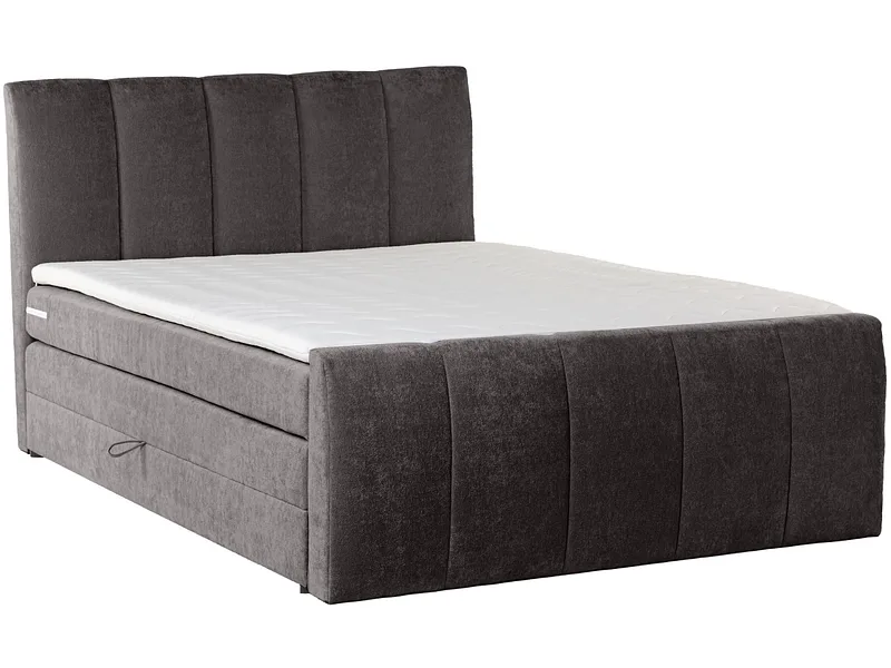 Boxspringbett CAPRI schwarz 140x200cm halbfest