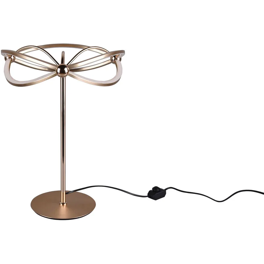 Tischlampe Caro Metall 50 cm - Farbe: messing matt - LED - Lichtfarbe: Warmweiss - LED Energiesparlampen